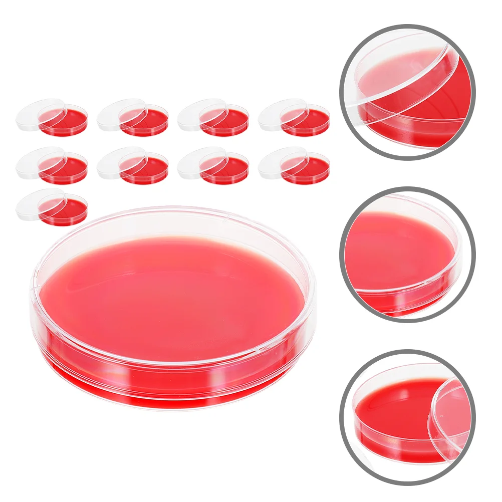 

10 Pcs Blood Agar Plate Glass Petri Dish Labs Growth Medium Culture Dishes Mushroom Industry Plates
