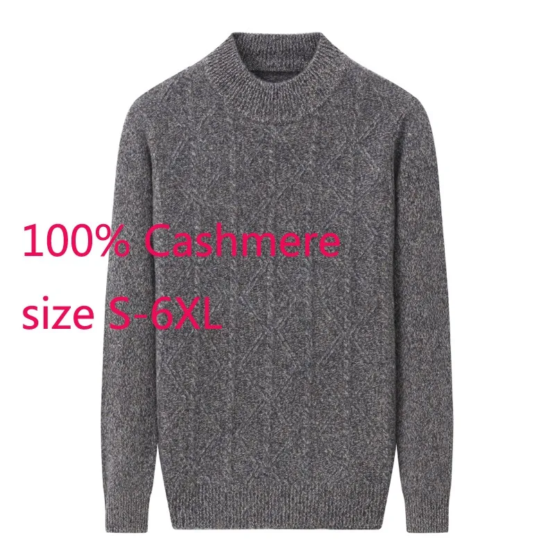 New Arrival Men Winter Young Jacquard Oversized Thickened O-neck Knitted Pullovers Casual 100%cashmere Sweater Plus Size S-6XL
New Arrival Men Winter Young Jacquard Oversized Thickened O-neck Knitted Pullovers Casual 100%cashmere Sweater Plus Size S-6XL