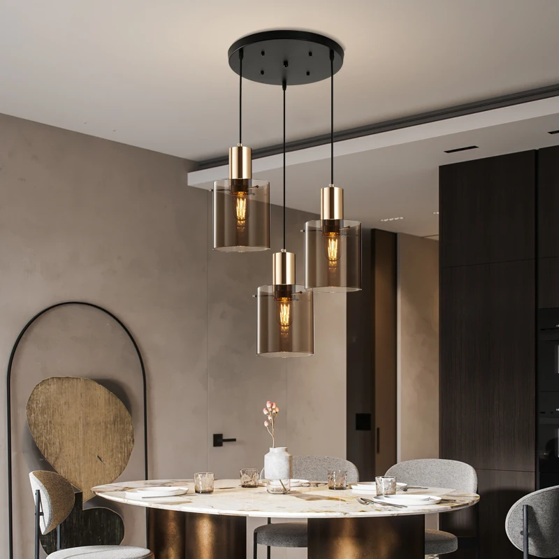 Three heads Hanging Lamps For Ceiling Glass Pendant Lights Lampshade Chandeliers For Dining Room Luxury Living Room Decoration
Three heads Hanging Lamps For Ceiling Glass Pendant Lights Lampshade Chandeliers For Dining Room Luxury Living Room Decoration