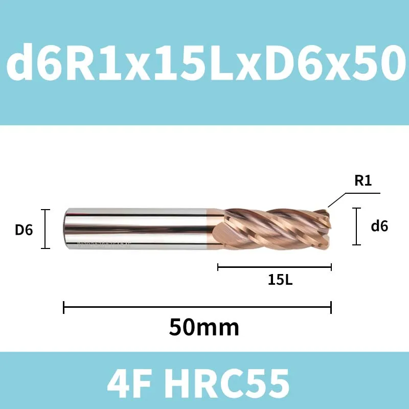 HRC55 4-флейтовая концевая фреза Концевая фреза Режущие инструменты с ЧПУ Фреза из вольфрамовой стали Токарный станок Механическая обработка Концевая фреза
HRC55 4-флейтовая концевая фреза Концевая фреза Режущие инструменты с ЧПУ Фреза из вольфрамовой стали Токарный станок Механическая обработка Концевая фреза