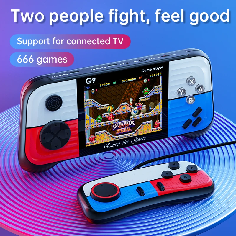 G9 Handheld Video Game Console Built-in 666 Retro Classic Game 3 Inch HD Screen Support For Connecting TV
G9 Handheld Video Game Console Built-in 666 Retro Classic Game 3 Inch HD Screen Support For Connecting TV