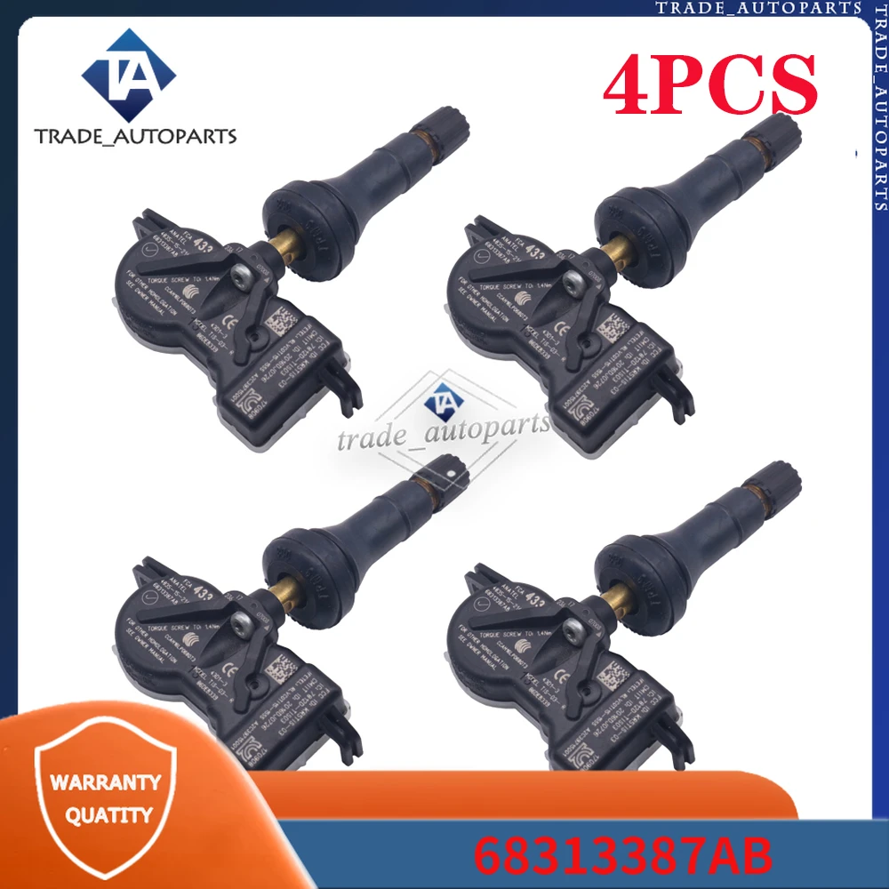 68313387AB Tire Pressure Sensor 4PCS For Fiat 500x Dodge Durango Jeep Compass Renegade Grand Cherokee TPMS TYRE PRESSURE MONITOR
68313387AB Tire Pressure Sensor 4PCS For Fiat 500x Dodge Durango Jeep Compass Renegade Grand Cherokee TPMS TYRE PRESSURE MONITOR