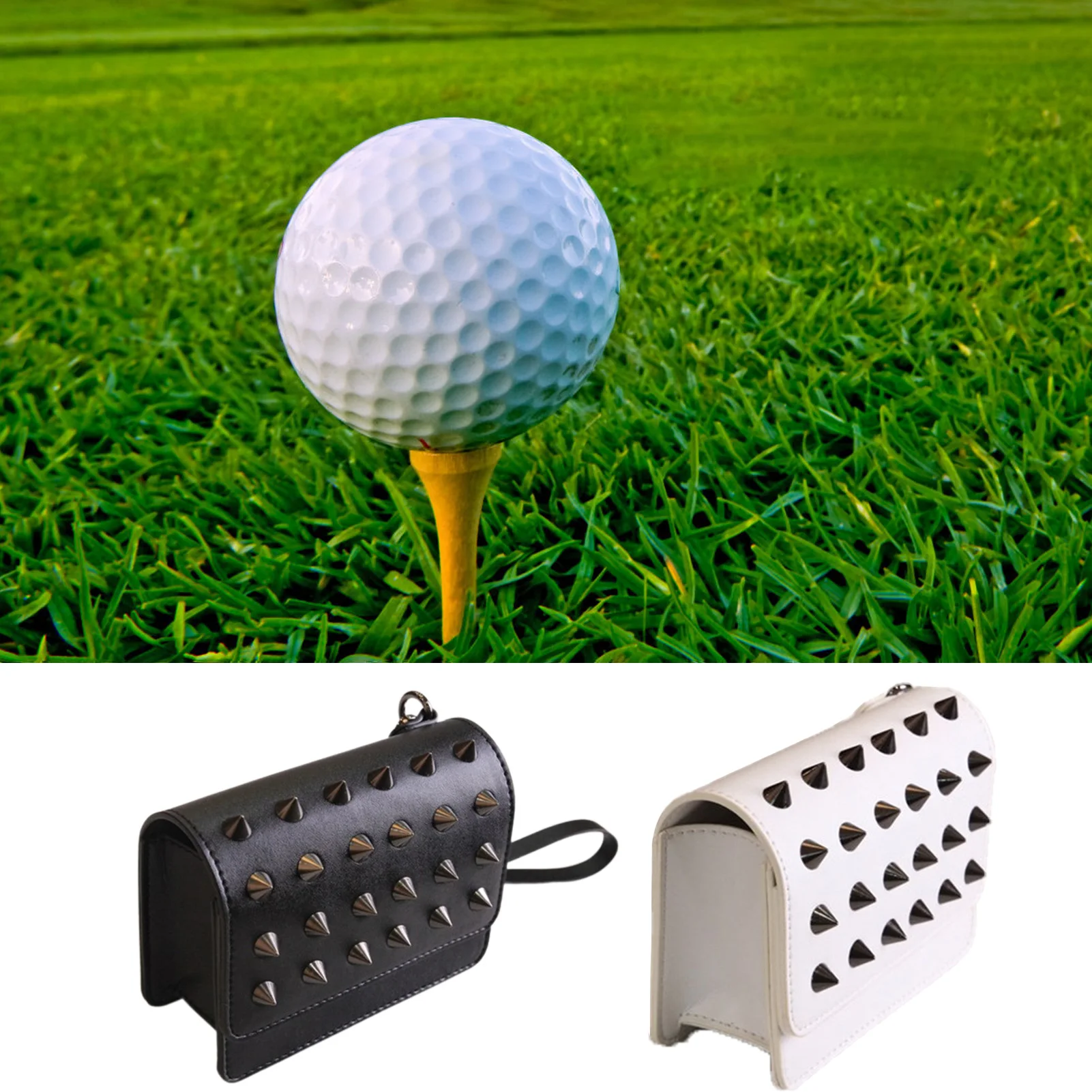 New Golf Bag Fashion Trend Rivet Handbag Men And Women Universal Large Space Storage Bag Magnetic Opening
New Golf Bag Fashion Trend Rivet Handbag Men And Women Universal Large Space Storage Bag Magnetic Opening