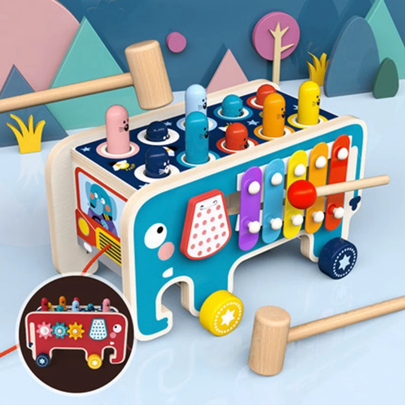 Colorful Wooden Whack-A-Mole Game Early Educational Toys Kids Musical Bus Baby Girl Boy Toy Hand Knocking Hamster
Colorful Wooden Whack-A-Mole Game Early Educational Toys Kids Musical Bus Baby Girl Boy Toy Hand Knocking Hamster