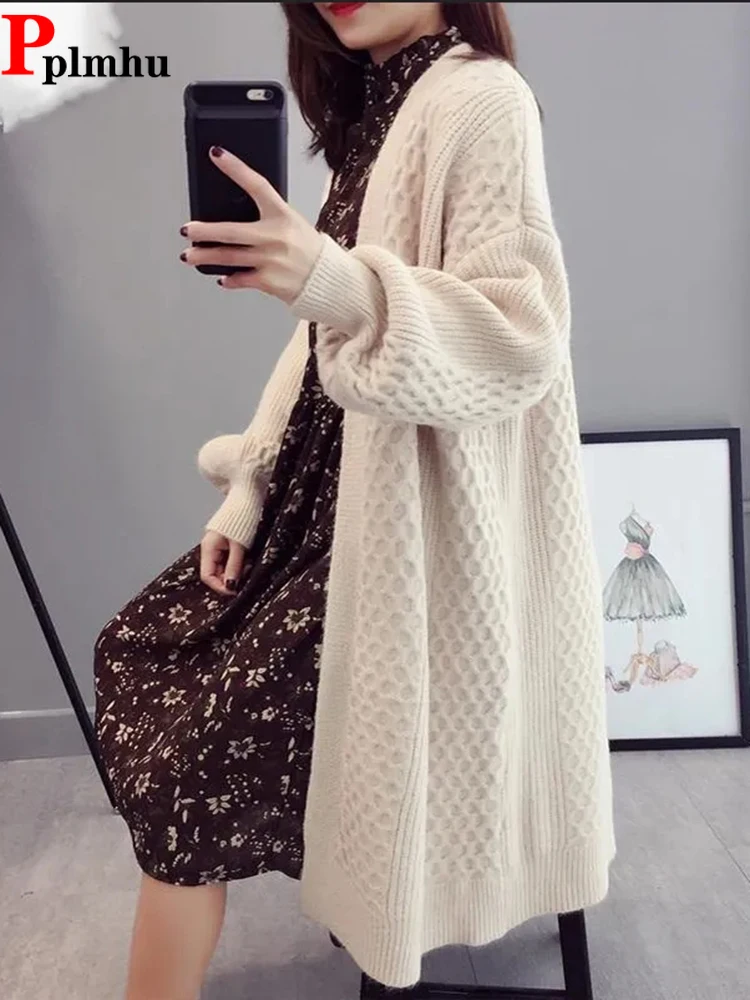 Mid-length Women Sweaters Korean Loose Knitted Cardigan Elegant Casual Fashion Gilet Knitwear Spring Fall Chaqueta New Coat
Mid-length Women Sweaters Korean Loose Knitted Cardigan Elegant Casual Fashion Gilet Knitwear Spring Fall Chaqueta New Coat