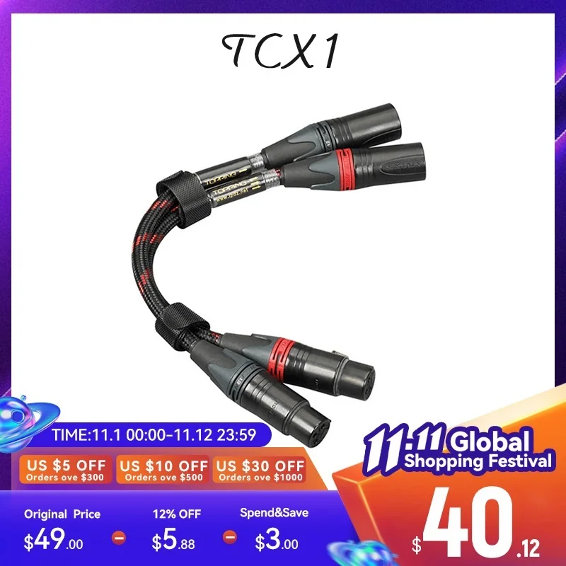 Go TCX1 Audiophile 6N Single Crystal Copper XLR Balanced Line XLR Professional Audio Cable
Go TCX1 Audiophile 6N Single Crystal Copper XLR Balanced Line XLR Professional Audio Cable