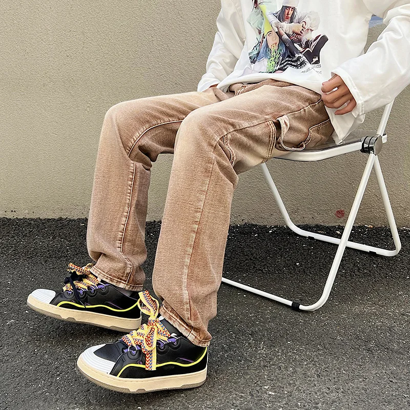 Ribbons Autumn and Winter Brown Colors Jeans Men's Straight Loose Nostalgic Washed Design Pants
Ribbons Autumn and Winter Brown Colors Jeans Men's Straight Loose Nostalgic Washed Design Pants