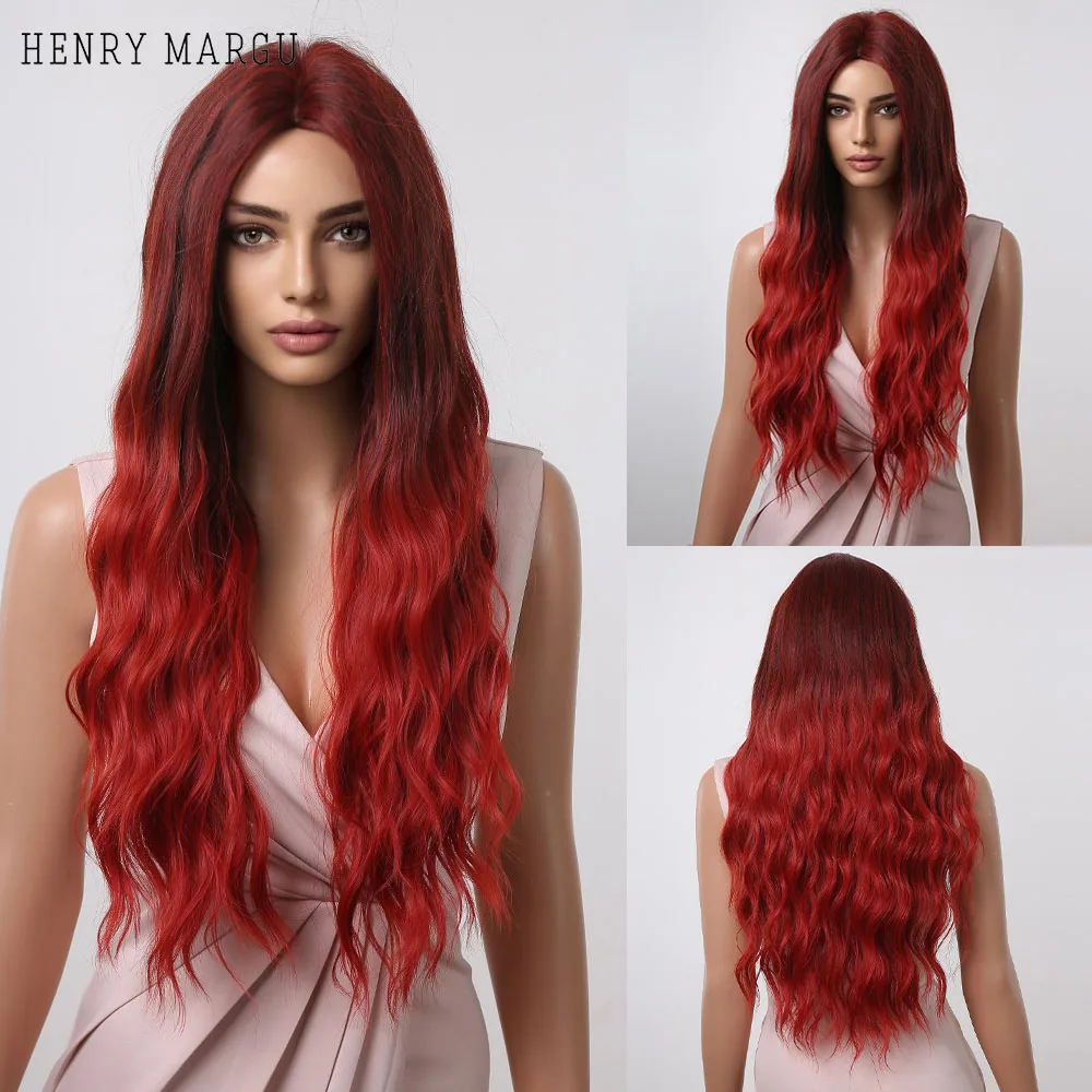 HENRY MARGU Wine Burgundy Red Black Ombre Long Synthetic Wigs for Women Body Wave Halloween Cosplay Natural Hair Heat Resistant
HENRY MARGU Wine Burgundy Red Black Ombre Long Synthetic Wigs for Women Body Wave Halloween Cosplay Natural Hair Heat Resistant