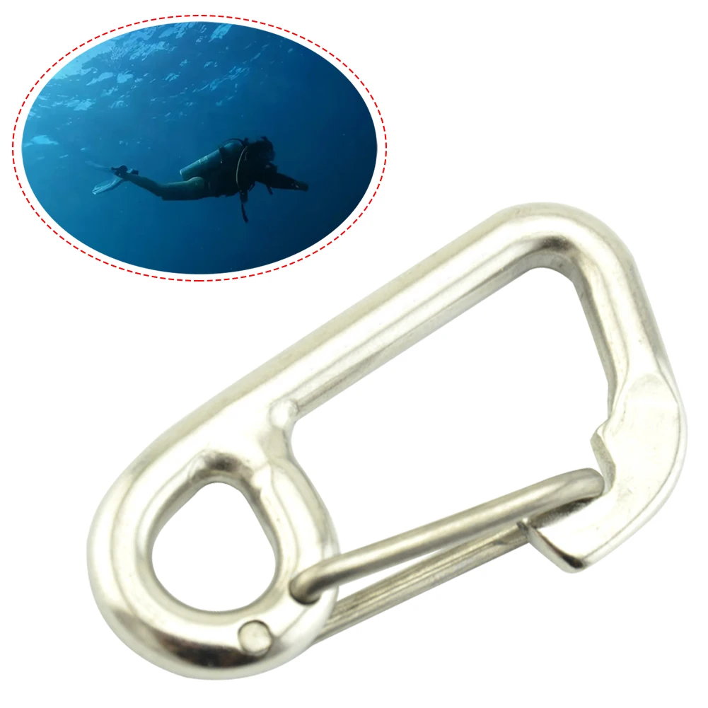316 Stainless Steel Simple Hook Safety Diving Buckle Clip Carabiner Hooks Camping Hanging Buckle Snap Hook Kayak Boat Accessory
316 Stainless Steel Simple Hook Safety Diving Buckle Clip Carabiner Hooks Camping Hanging Buckle Snap Hook Kayak Boat Accessory