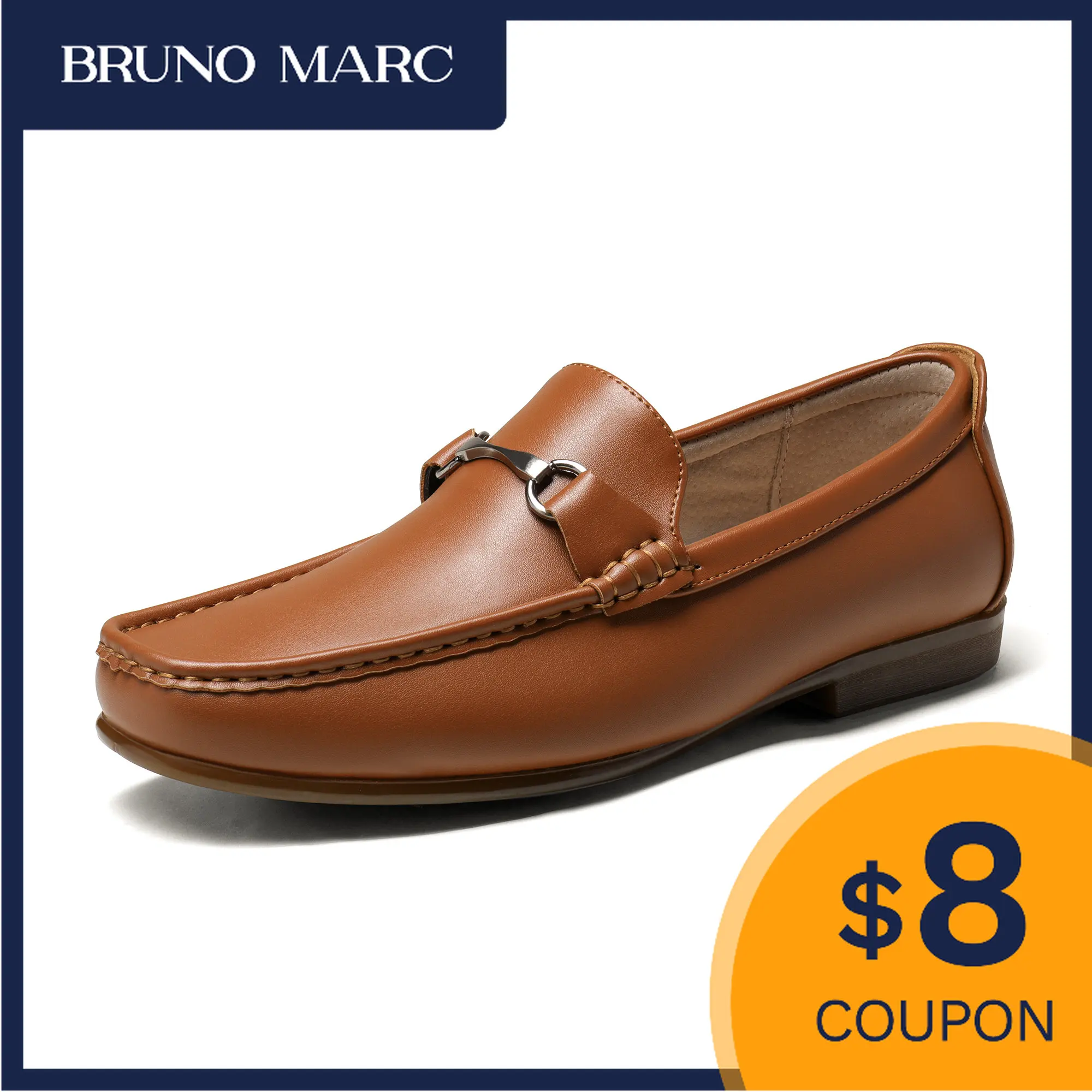 

Bruno Marc Men's Loafers Formal Driving Loafer for Men Slip on Dress Shoes Flats Casual Comfy Male Leather Loafers Luxury Shoes