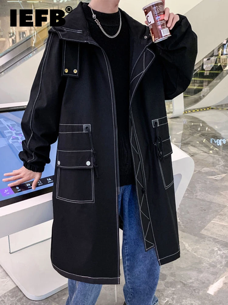 IEFB Autumn Style Windbreaker Men's Medium Long Coat Open Line Decoration 2022 Korean Fashion Long Sleeve Darkwear 9A4527
IEFB Autumn Style Windbreaker Men's Medium Long Coat Open Line Decoration 2022 Korean Fashion Long Sleeve Darkwear 9A4527