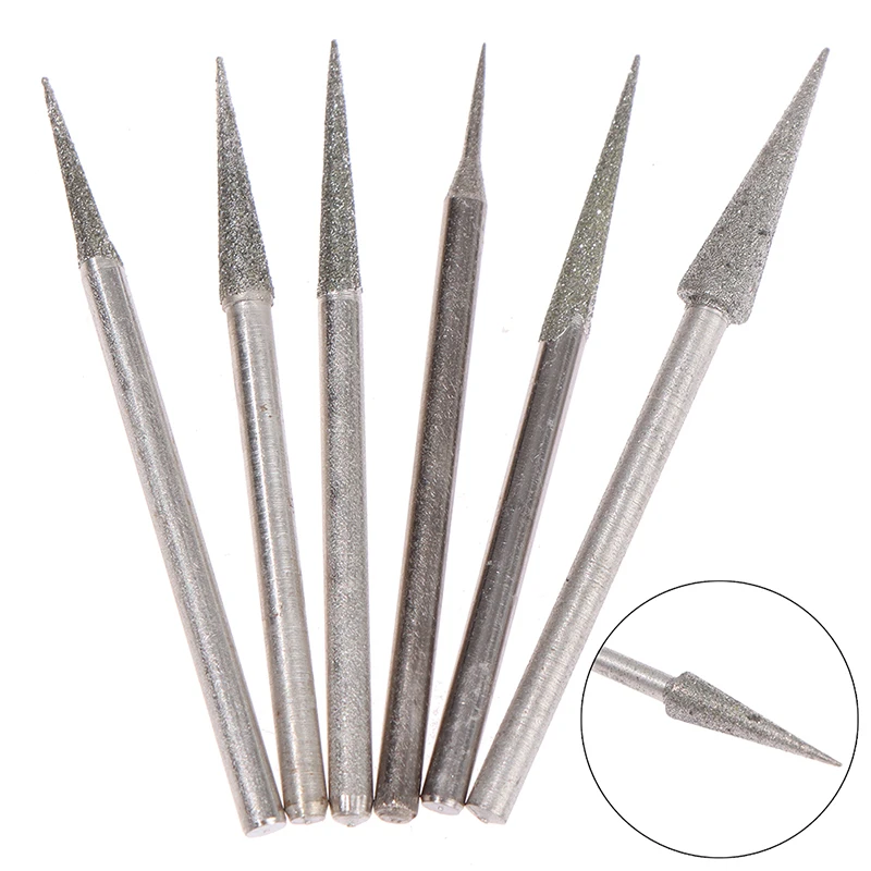 6Pcs 1-4mm Diamond Grinding Head Needle Bits Burrs Engraving Carving Tool 2.35mm Shank D Needle
6Pcs 1-4mm Diamond Grinding Head Needle Bits Burrs Engraving Carving Tool 2.35mm Shank D Needle