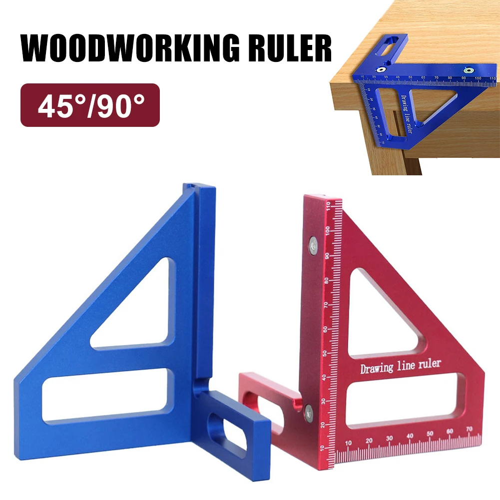 Woodworking Square Protractor Aluminum Alloy Miter Triangle Ruler High Precision Layout Measuring Tool For Engineer Carpenter
Woodworking Square Protractor Aluminum Alloy Miter Triangle Ruler High Precision Layout Measuring Tool For Engineer Carpenter