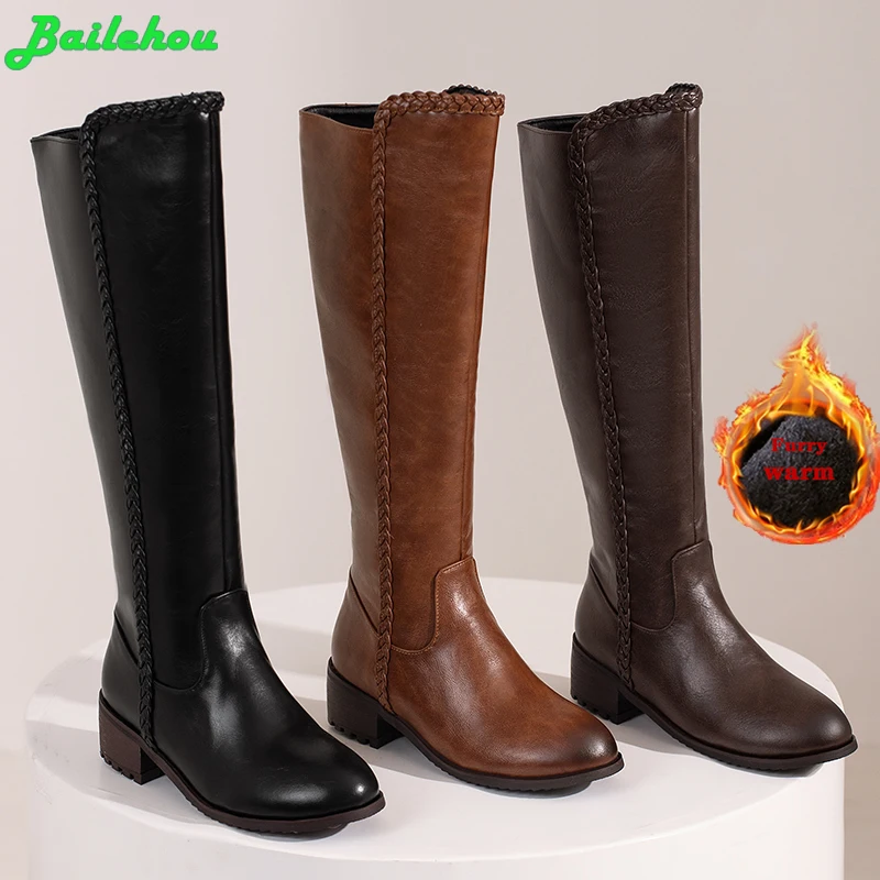 Women Knee High Chelsea Boots Fashion Mid Heels Shoes 2023 New In Winter Female Fur Plush Shoes Zipper Ladies Long Western Boots
Women Knee High Chelsea Boots Fashion Mid Heels Shoes 2023 New In Winter Female Fur Plush Shoes Zipper Ladies Long Western Boots