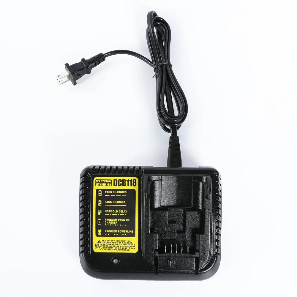 Литий-ионное зарядное устройство DCB118 3A для Dewalt 10 8 В 12 14 4 18 в 20 электроинструменты