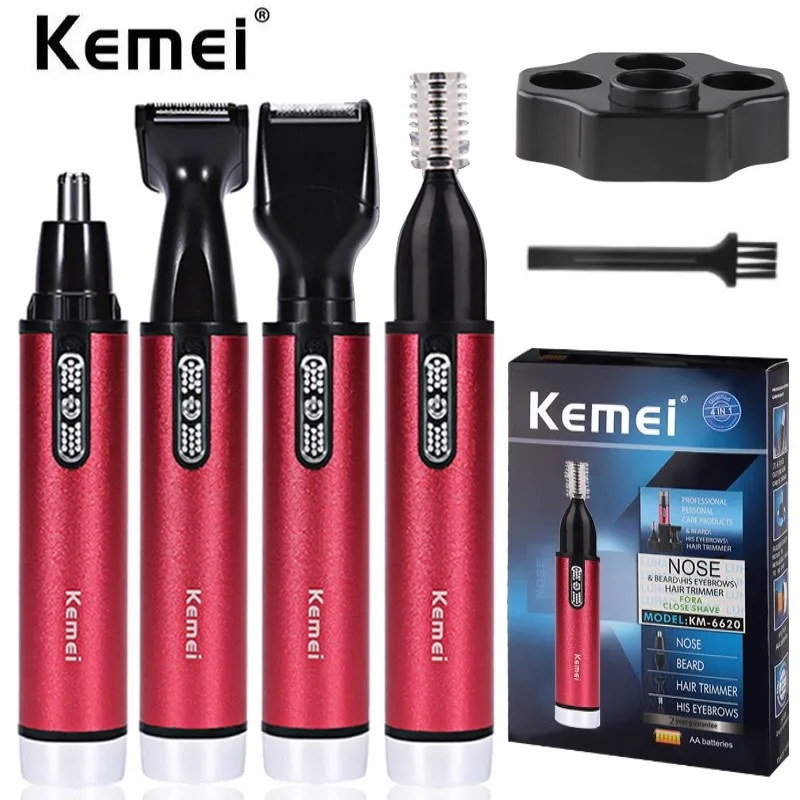 Аккумуляторная батарея 4 в 1 от Kemei, триммер для ушей и носа, мужской триммер для бакенбардов, триммер для бровей
Аккумуляторная батарея 4 в 1 от Kemei, триммер для ушей и носа, мужской триммер для бакенбардов, триммер для бровей