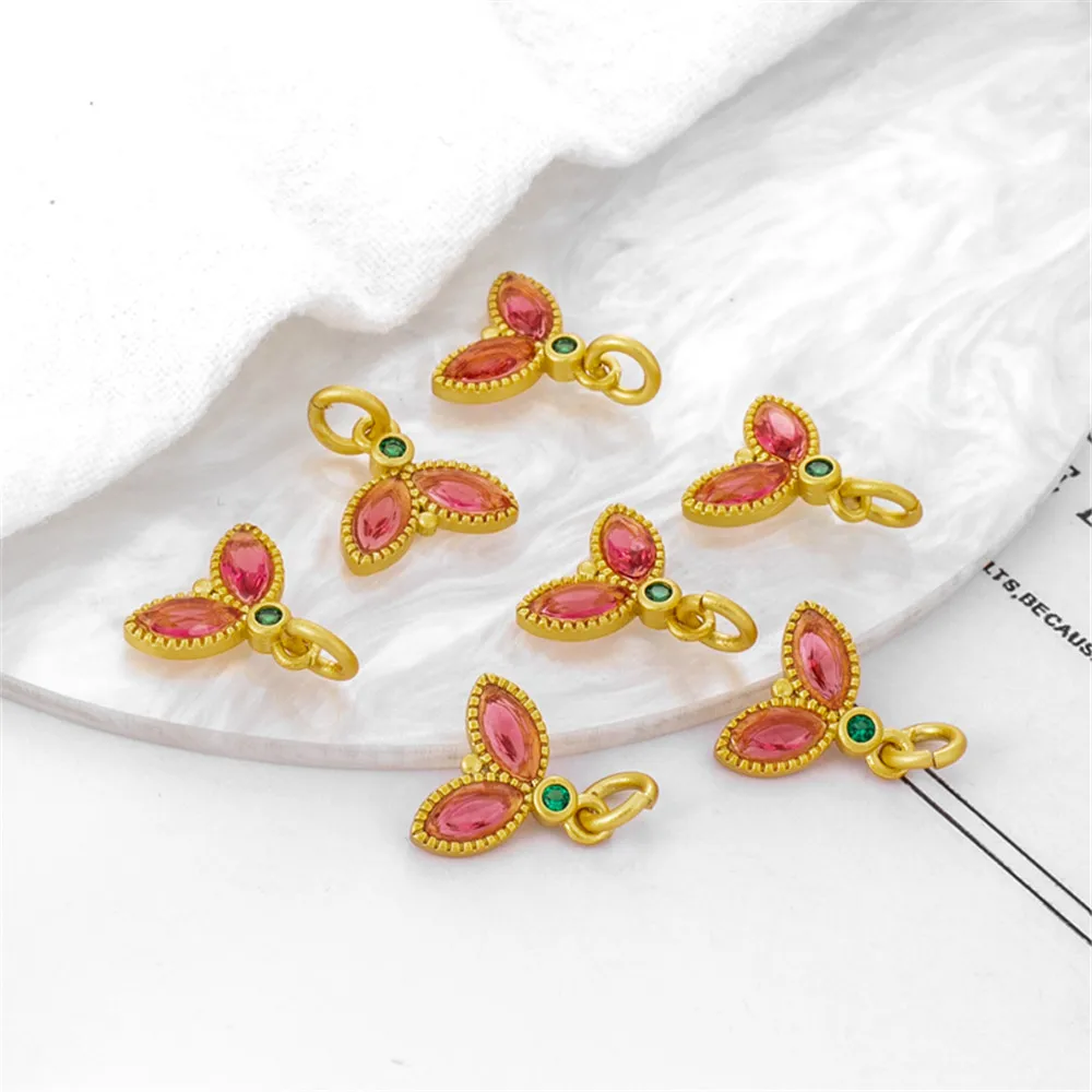 18K Gold Plated accessories inlaid with zircon fishtail 11*10mm pendant Mermaid tail pendant DIY handmade jewelry
18K Gold Plated accessories inlaid with zircon fishtail 11*10mm pendant Mermaid tail pendant DIY handmade jewelry