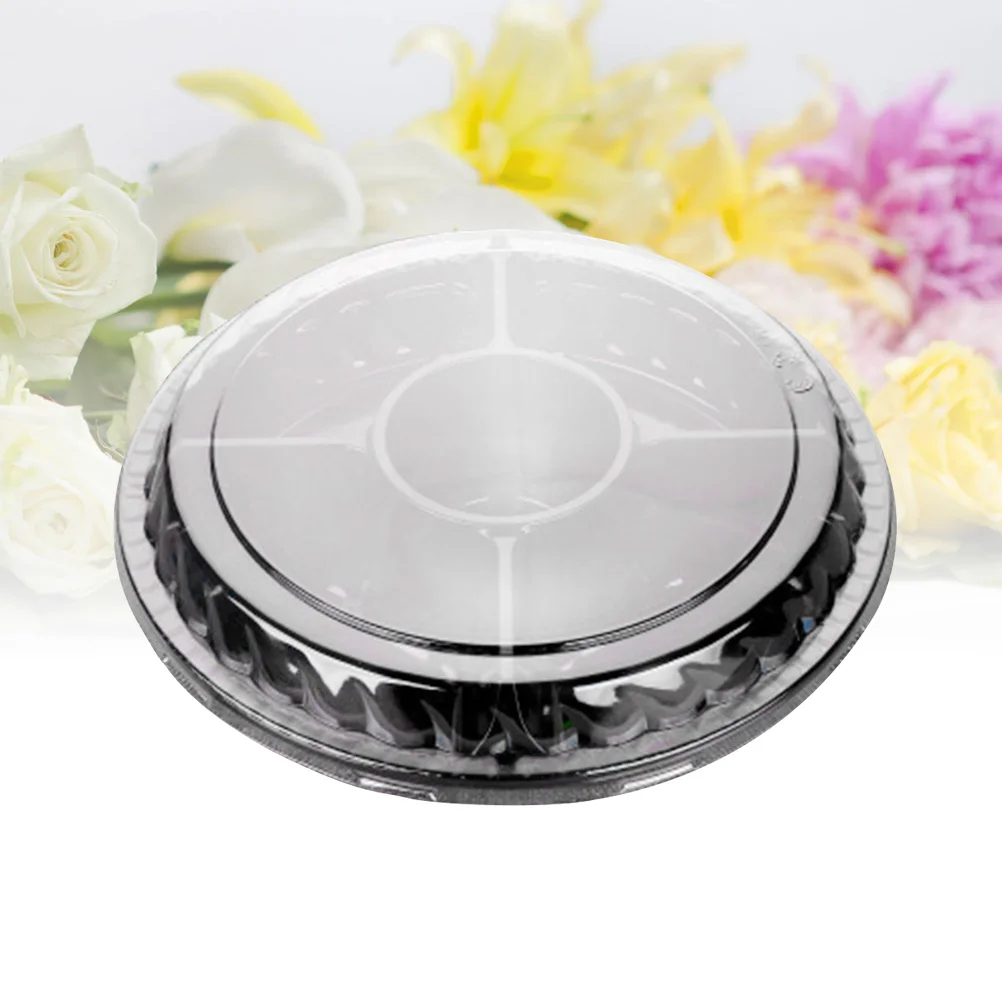10PCS Disposable 5 Compartment Food Storage Containers Round Plastic Salad Fruits Box with Lids
10PCS Disposable 5 Compartment Food Storage Containers Round Plastic Salad Fruits Box with Lids