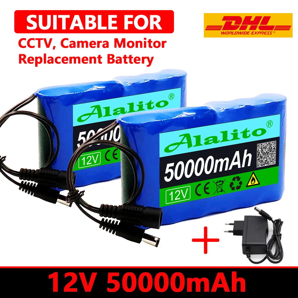 12V 50000mah Lithium Battery Pack Capacity Rechargeable Battery DC 12.6V 50Ah CCTV Cam Monitor 12V electrical appliances Charger
12V 50000mah Lithium Battery Pack Capacity Rechargeable Battery DC 12.6V 50Ah CCTV Cam Monitor 12V electrical appliances Charger