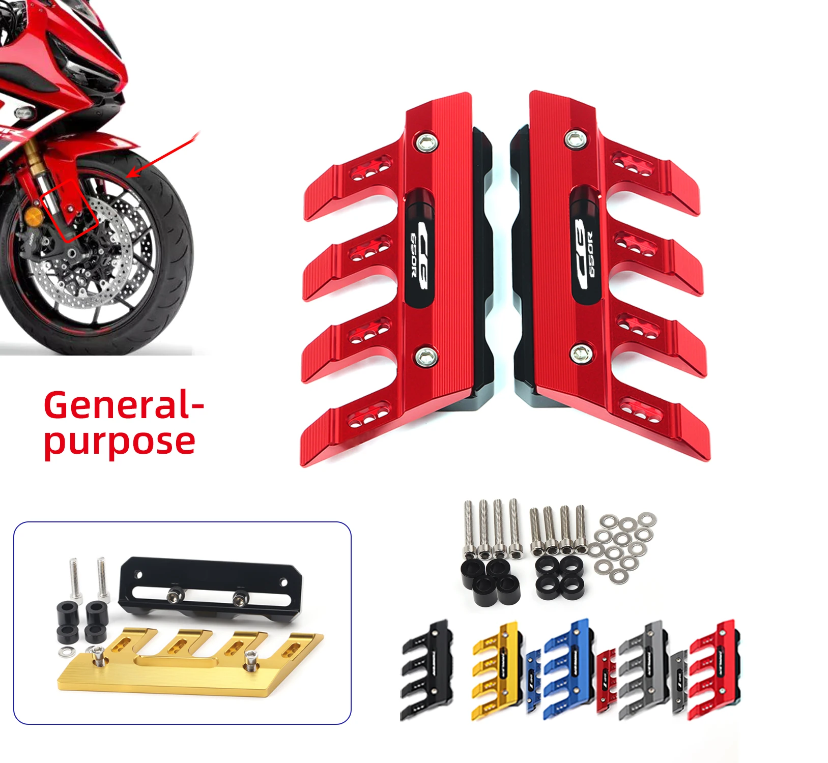 With Logo For CBR650R CBR 650R Motorcycle Mudguard Front Fork Protector Guard Block Front Fender Anti-fall Slider Accessories
With Logo For CBR650R CBR 650R Motorcycle Mudguard Front Fork Protector Guard Block Front Fender Anti-fall Slider Accessories