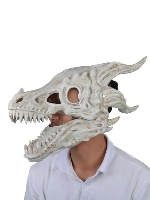 Halloween Horror Cosplay Latex Dinosaur Mask Party Decoration Animal Full Face Mask For Men Boys Simulation Dragon Bone Headgear 
Halloween Horror Cosplay Latex Dinosaur Mask Party Decoration Animal Full Face Mask For Men Boys Simulation Dragon Bone Headgear