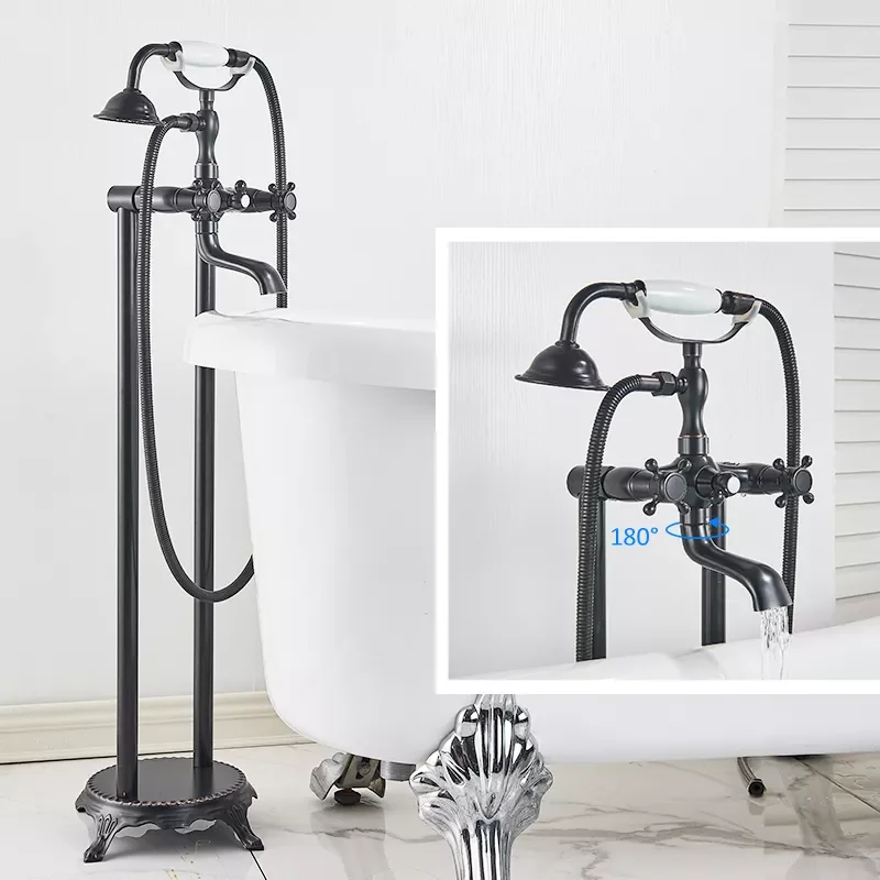 Bronze Black Floor Standing Faucet Dual Handles Hot Cold Water Shower Mixer For Bathroom Bathtub Shower Faucet Shower Mixer
Bronze Black Floor Standing Faucet Dual Handles Hot Cold Water Shower Mixer For Bathroom Bathtub Shower Faucet Shower Mixer