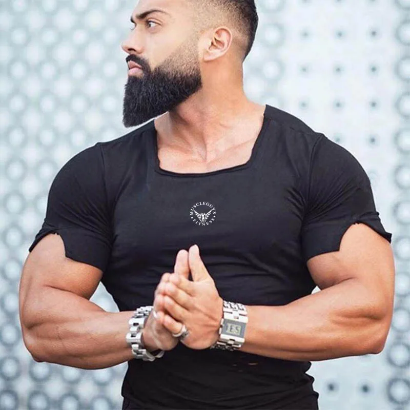 Mens Brand Casual Extend Long Bodybuilding T Shirt Fashion Vintage Hole Fitness Tshirt Summer Short Sleeve Gym Slim Fit T-shirt
Mens Brand Casual Extend Long Bodybuilding T Shirt Fashion Vintage Hole Fitness Tshirt Summer Short Sleeve Gym Slim Fit T-shirt