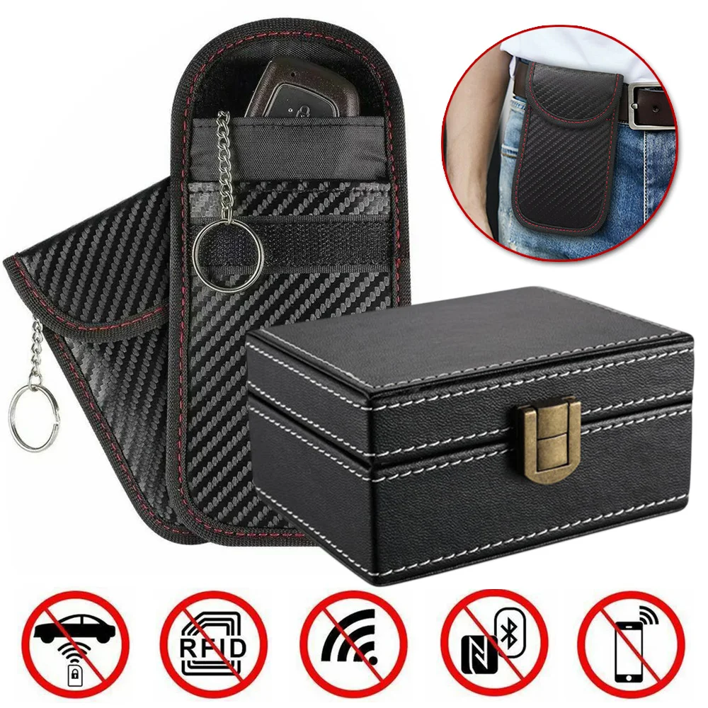 1 Signal Shielding Box + 2 Car Key Bag Buckles RFID Security Anti-theft Key Box Small (3 Piece Set)
1 Signal Shielding Box + 2 Car Key Bag Buckles RFID Security Anti-theft Key Box Small (3 Piece Set)