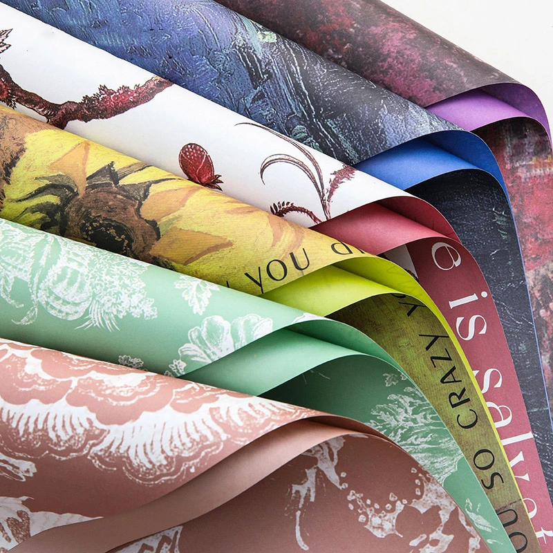 10pcs Retro Painting Flowers Bouquet Floral Arrangement Wrapping Paper Valentine's Day Holiday Gifts Creative Packageing Paper
10pcs Retro Painting Flowers Bouquet Floral Arrangement Wrapping Paper Valentine's Day Holiday Gifts Creative Packageing Paper