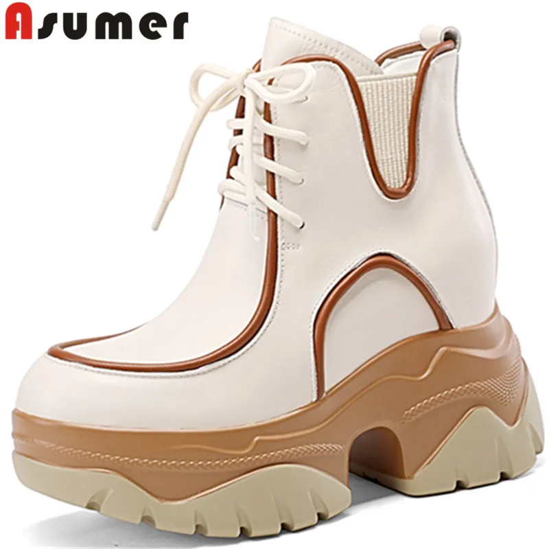 Женские ботинки из натуральной кожи ASUMER, однотонные ботильоны на платформе и толстом среднем каблуке, на молнии, размеры 34-41, лето 2022
Женские ботинки из натуральной кожи ASUMER, однотонные ботильоны на платформе и толстом среднем каблуке, на молнии, размеры 34-41, лето 2022