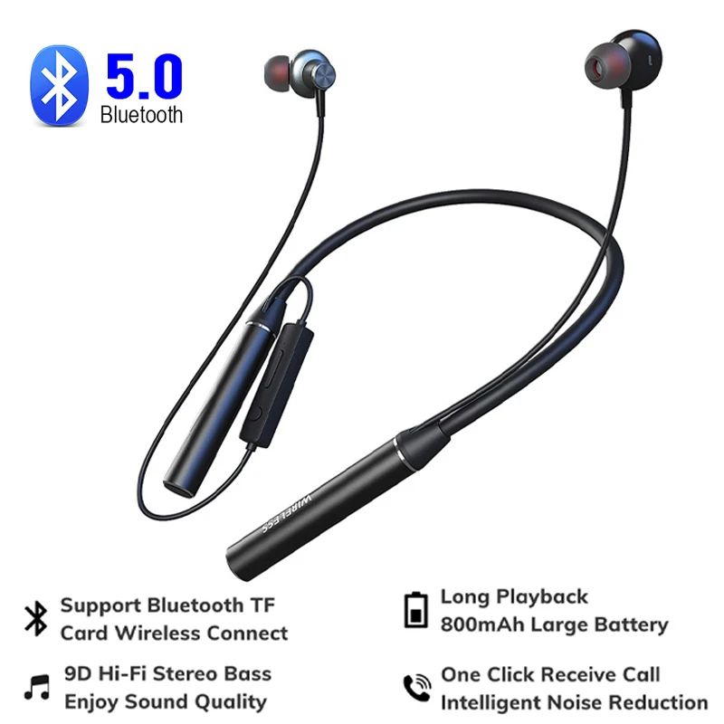Wireless bluetooth headset Foldable Bass Wireless Headphones with Mic Stereo Neck Headphones Sports Headphones TF Card
Wireless bluetooth headset Foldable Bass Wireless Headphones with Mic Stereo Neck Headphones Sports Headphones TF Card