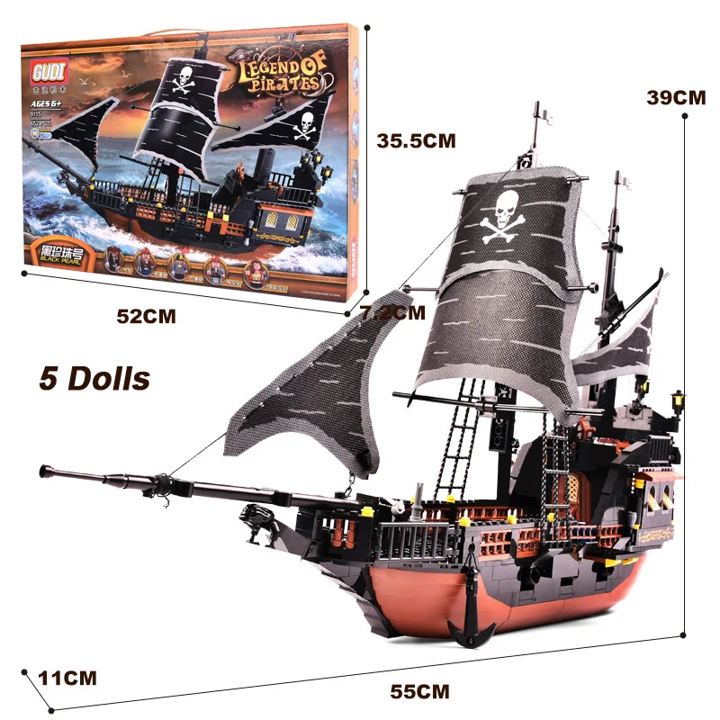 MOC pirate ships model drop shipping building blocks toys the black pearl ship pirate for children gifts
MOC pirate ships model drop shipping building blocks toys the black pearl ship pirate for children gifts