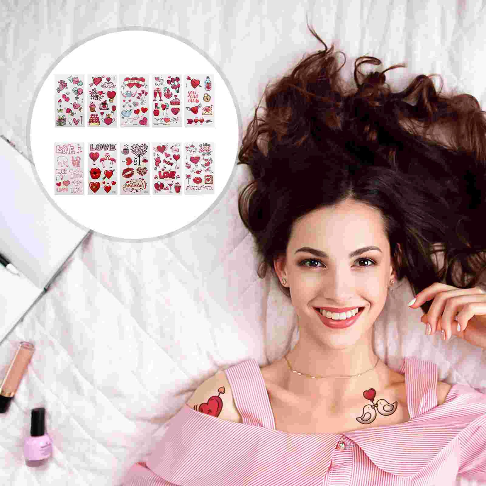 Body Stickers Decals Red Fake Temporary Arm Heart Valentine Stocking Love Stuffers Sketch Valentines Pastes Tatoo Face Lip
Body Stickers Decals Red Fake Temporary Arm Heart Valentine Stocking Love Stuffers Sketch Valentines Pastes Tatoo Face Lip