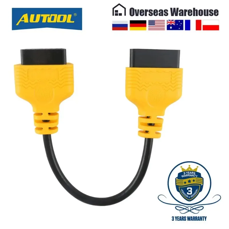 Автомобильный Диагностический Кабель-адаптер AUTOOL OBD 2 Диагностический кабель OBD2 II ELM327 Расширенный разъем сканер 16-контактный штекер-гнездо Удлинительный провод
Автомобильный Диагностический Кабель-адаптер AUTOOL OBD 2 Диагностический кабель OBD2 II ELM327 Расширенный разъем сканер 16-контактный штекер-гнездо Удлинительный провод