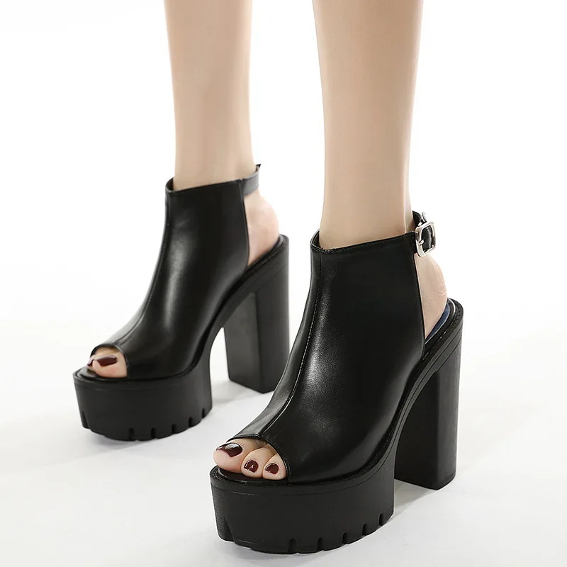 Plus Size 42 Fashion Open Toe Women Shoes Buckle Strap Square High Heel Ankle Boots For Women Punk Shoes Platform Spring Autumn
Plus Size 42 Fashion Open Toe Women Shoes Buckle Strap Square High Heel Ankle Boots For Women Punk Shoes Platform Spring Autumn