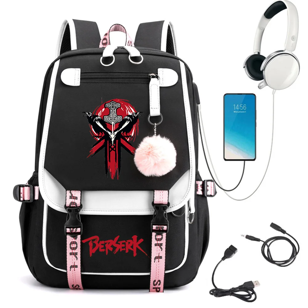 Berserk Guts Anime Women Backpack Teenage Girls School Bags Satchels Campus Student Book Bag for School Teen Usb Port Knapsack
Berserk Guts Anime Women Backpack Teenage Girls School Bags Satchels Campus Student Book Bag for School Teen Usb Port Knapsack