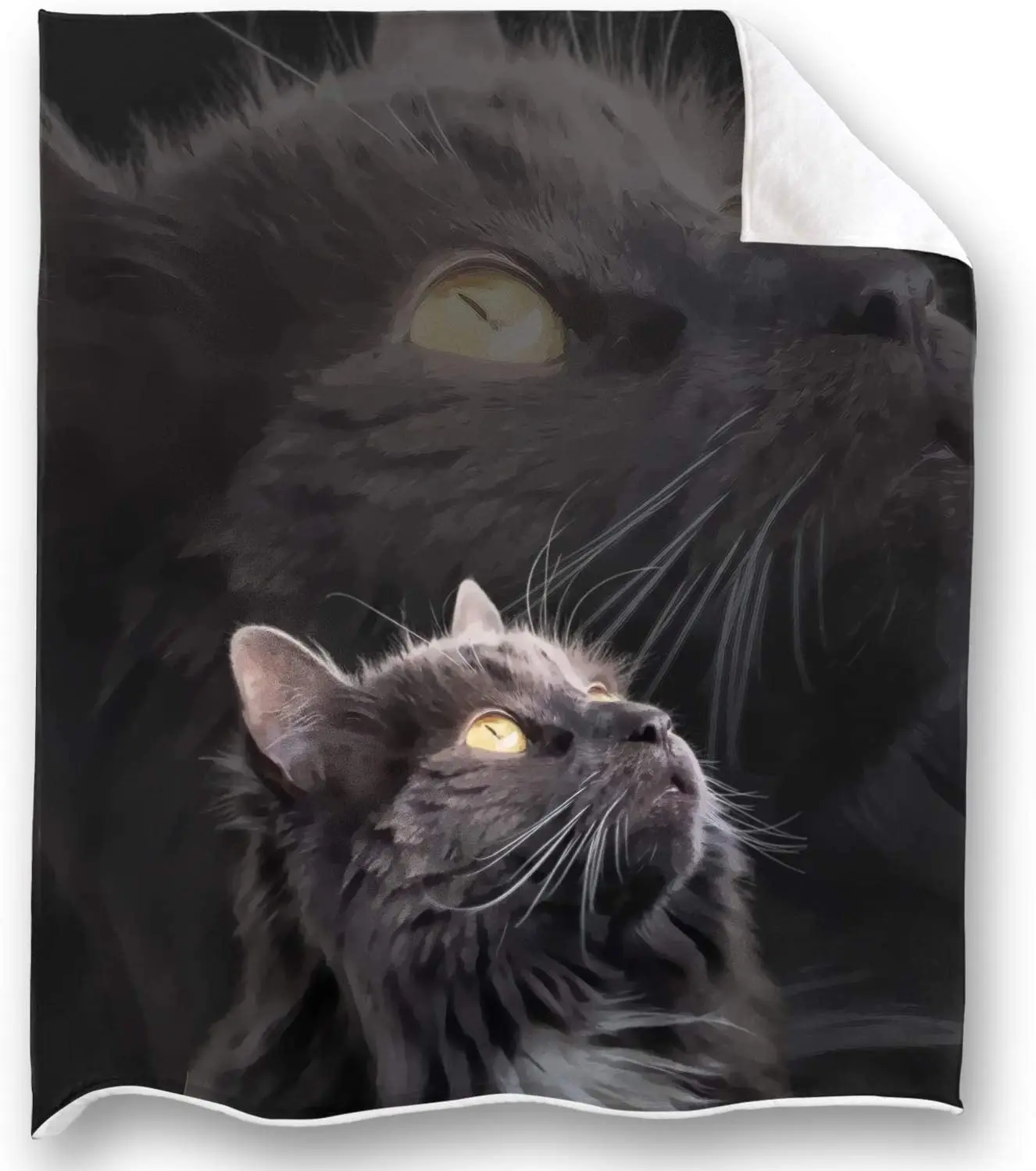 Black Cat Throw Blanket Soft Fluffy Premium Sherpa Fleece Blanket 50x 60 Fit for Sofa Chair Bed Office Travelling
Black Cat Throw Blanket Soft Fluffy Premium Sherpa Fleece Blanket 50x 60 Fit for Sofa Chair Bed Office Travelling