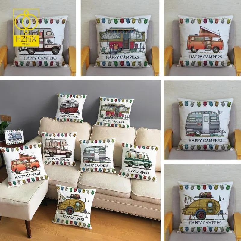 Happy Campers Pillow Case Lounge Living Room Sofa Pillowcase Car Print Home Office Hotel Decor Soft Cartoon Throw Cushion Cover
Happy Campers Pillow Case Lounge Living Room Sofa Pillowcase Car Print Home Office Hotel Decor Soft Cartoon Throw Cushion Cover