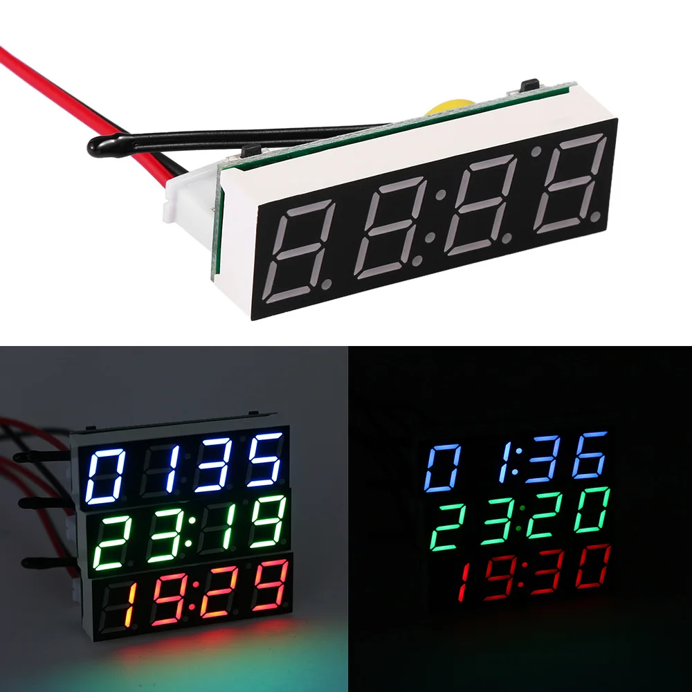 Mini Car Digital Clock Thermometer Voltmeter 3 IN 1 LED Display Digital Timer Voltmeter Interior Electronic Accessories
Mini Car Digital Clock Thermometer Voltmeter 3 IN 1 LED Display Digital Timer Voltmeter Interior Electronic Accessories