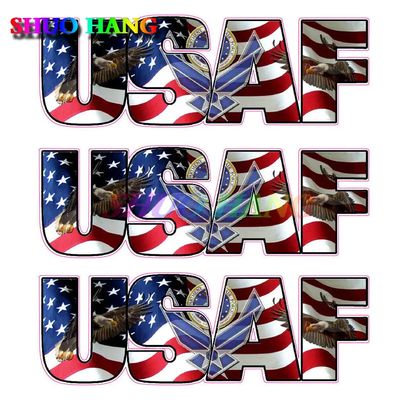USAF American Flag Eagle Lettering Decal Vinyl Car Accessories PVC Window Trunk Racing Motorcycle Decorative Car Stickers
USAF American Flag Eagle Lettering Decal Vinyl Car Accessories PVC Window Trunk Racing Motorcycle Decorative Car Stickers