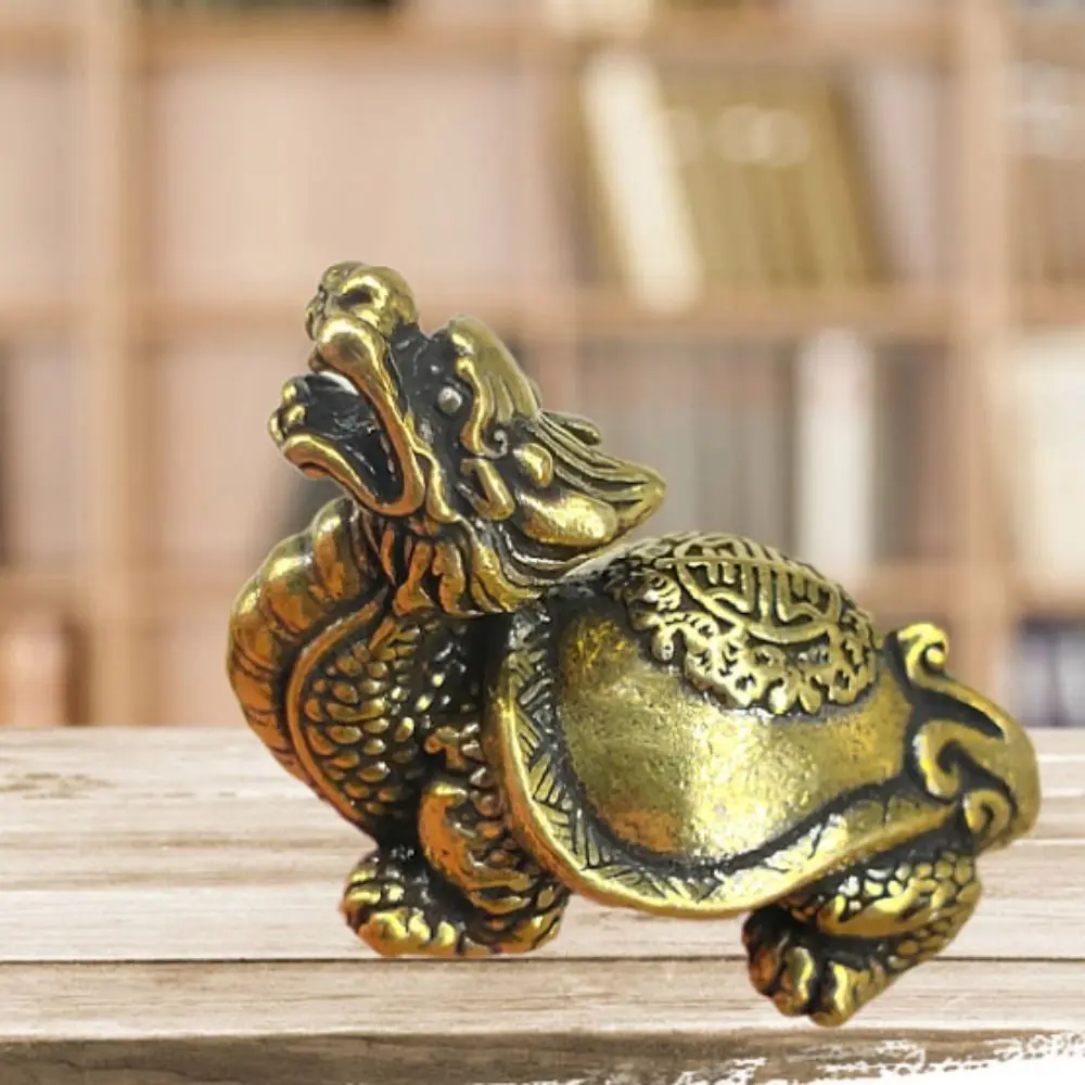 Antique Copper Solid Longevity Dragon Turtle Miniature Figurines Desk Ornament Vintage Brass Animal Sculpture Craft Home Decor
Antique Copper Solid Longevity Dragon Turtle Miniature Figurines Desk Ornament Vintage Brass Animal Sculpture Craft Home Decor