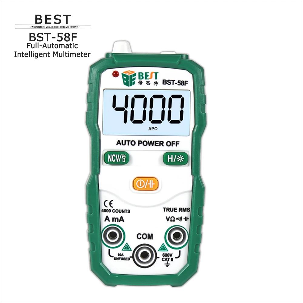 Цифровой умный мультиметр 4 1/2, полностью автоматический инструмент для ремонта и обнаружения сопротивления напряжения постоянного и переменного тока
Цифровой умный мультиметр 4 1/2, полностью автоматический инструмент для ремонта и обнаружения сопротивления напряжения постоянного и переменного тока