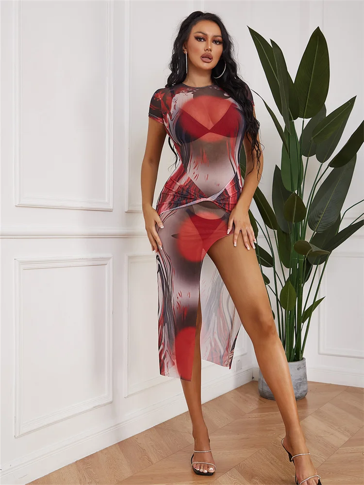 InGrily Elegant Y2K Summer Maxi Dress Women Mesh See Through Side Slit Hipster Dresses O-Neck Short Sleeve Body-Shaping Vestido
InGrily Elegant Y2K Summer Maxi Dress Women Mesh See Through Side Slit Hipster Dresses O-Neck Short Sleeve Body-Shaping Vestido