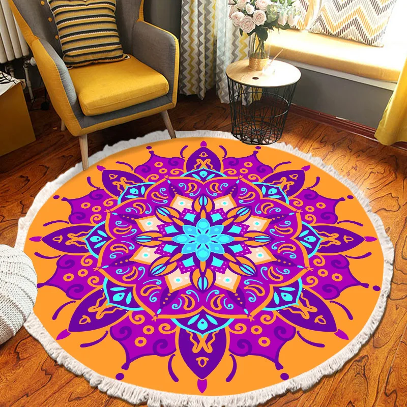 Ethnic Baroque style Mandala Round Carpet Floor Mats Bedroom Rug Morocco Large Area Rugs Non-slip Porch Mat for Living Room Rug
Ethnic Baroque style Mandala Round Carpet Floor Mats Bedroom Rug Morocco Large Area Rugs Non-slip Porch Mat for Living Room Rug