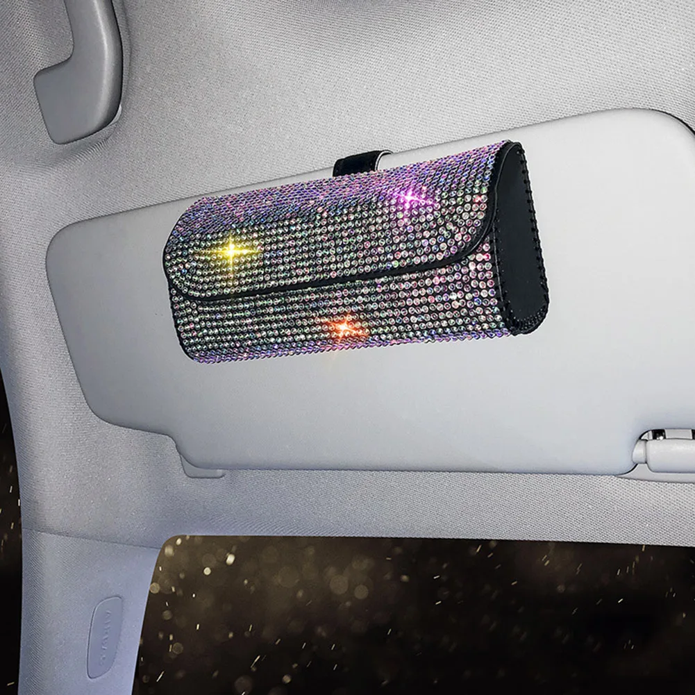 Car Glasses Case Auto Sun Visor Glasses Holder Rhinestone Sunglasses Clip Card Ticket Holder Universal Multi-Function Car Access
Car Glasses Case Auto Sun Visor Glasses Holder Rhinestone Sunglasses Clip Card Ticket Holder Universal Multi-Function Car Access
