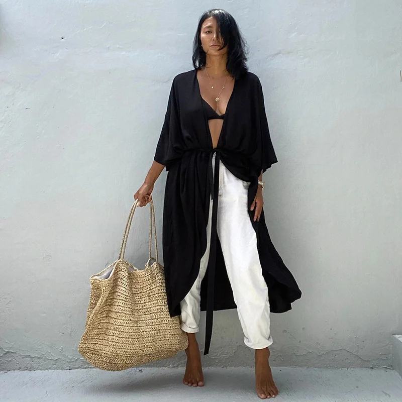 New Fashion Spun Rayon Sunburn Cardigan Women Simple Multi-Color V-Neck Bikini Top Casual Lace-up Breathable Outer Gift
New Fashion Spun Rayon Sunburn Cardigan Women Simple Multi-Color V-Neck Bikini Top Casual Lace-up Breathable Outer Gift