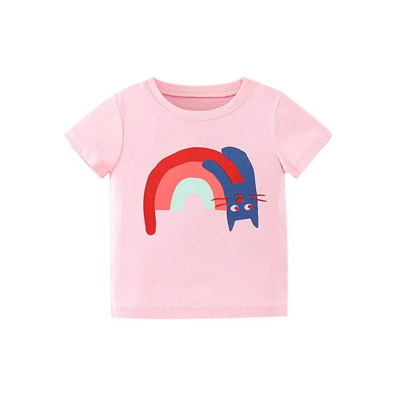 Baby Girls Cat Rainbow Print Tees Summer Cotton Children's Clothes Short Sleeve Cute Toddler Tops Kids Tshirts
Baby Girls Cat Rainbow Print Tees Summer Cotton Children's Clothes Short Sleeve Cute Toddler Tops Kids Tshirts