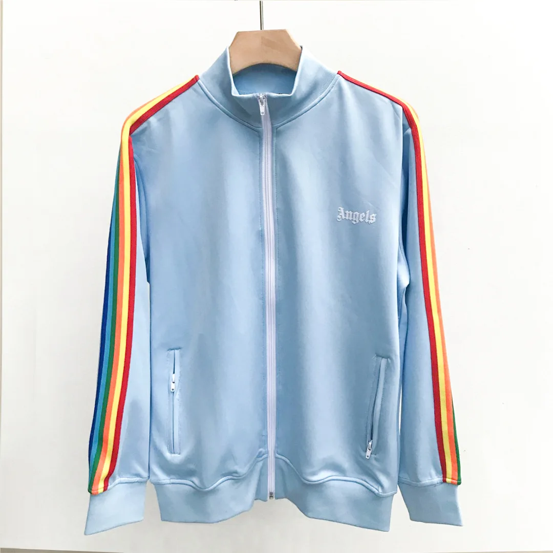 Mens Casual Jackets Spring Rainbow Side Strip Coats Womens Classic Loose Solid Color Outdoor Sportswear School Uniform Jacket
Mens Casual Jackets Spring Rainbow Side Strip Coats Womens Classic Loose Solid Color Outdoor Sportswear School Uniform Jacket