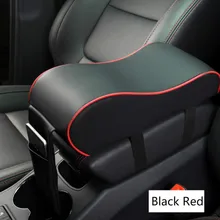 Leather Car Armrest Pad Auto Central Console Seat Box Mat Cushion Pillow Cover Vehicle Protective Styling Universal with Pocket