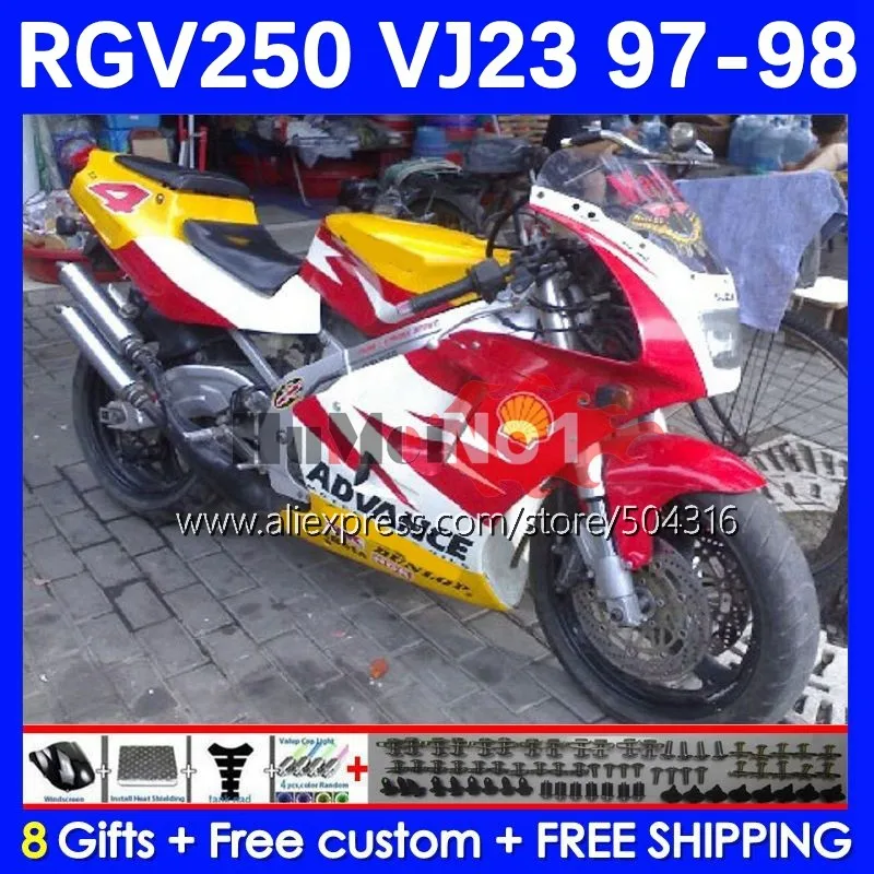 Bodys For SUZUKI RGVT250 SAPC RGV 250 VJ23 97-98 42MC.31 RGV-250 VJ 23 RGVT-250 RGV250 97 98 1997 1998 Fairing Kit yellow stock 
Bodys For SUZUKI RGVT250 SAPC RGV 250 VJ23 97-98 42MC.31 RGV-250 VJ 23 RGVT-250 RGV250 97 98 1997 1998 Fairing Kit yellow stock